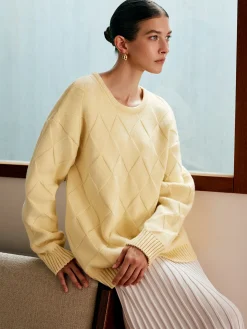 COMMENSE Plain Diamond Sweater* Sweater Tops|Sweaters & Cardigans