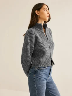 COMMENSE Plain Double Zip Cardigan* Cardigans|Sweaters & Cardigans