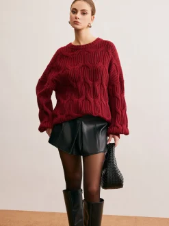 COMMENSE Plain Draped Pullover Sweater* Sweater Tops|Sweaters & Cardigans