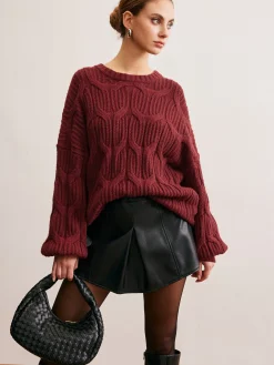 COMMENSE Plain Draped Pullover Sweater* Sweater Tops|Sweaters & Cardigans
