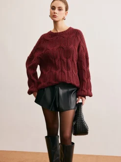 COMMENSE Plain Draped Pullover Sweater* Sweater Tops|Sweaters & Cardigans