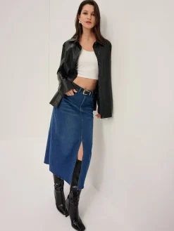 COMMENSE Plain Faux Leather Lapel Shirt* Blouses & Shirts|Tops