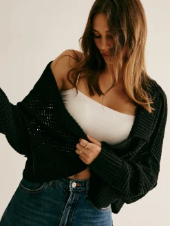 COMMENSE Plain Hollow Versatile Cardigan* Cardigans|Sweaters & Cardigans