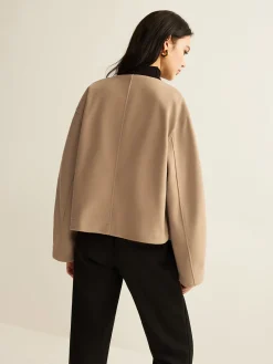 COMMENSE Plain Lapel Shift Jacket* Outerwear|Jackets