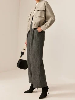 COMMENSE Plain Long Sleeve Cargo Jacket* Outerwear|Tops
