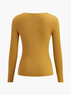 COMMENSE Plain Pearl Split Cardigan* Cardigans|Sweaters & Cardigans