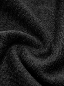 COMMENSE Plain Pleated Sweater Short Dress* White Dresses|Black Dresses