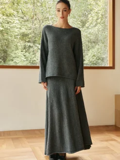 COMMENSE Plain Sequins Shift Sweater Co-ords* Sweater Tops|Sweaters & Cardigans