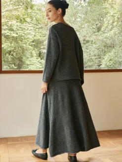 COMMENSE Plain Sequins Shift Sweater Co-ords* Sweater Tops|Sweaters & Cardigans