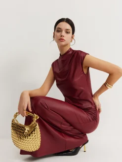 COMMENSE Plain Sleeveless Ruched Skirt Set* Skirt Sets|Long Sleeve Sets