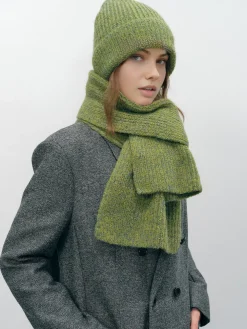 COMMENSE Plain Warm Knit Hat With Scarf* Hair Claws & Hats|Accessories
