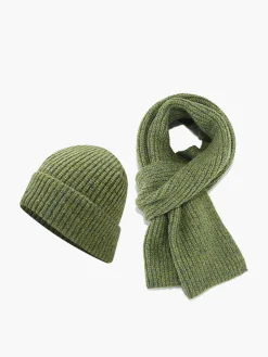 COMMENSE Plain Warm Knit Hat With Scarf* Hair Claws & Hats|Accessories