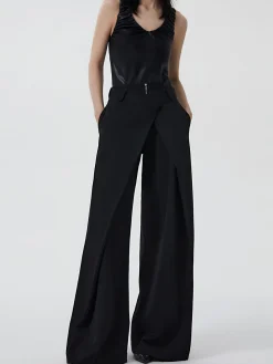 COMMENSE Plain Zipper Design Pants* Pants|Bottoms