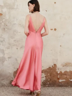 COMMENSE Pleated Backless Cami Long Dress* Cocktail & Party Dresses|Summer Dresses