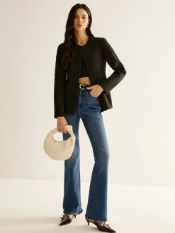 COMMENSE Pleated Button Slim Blazer Without Belt* Outerwear|Blazers