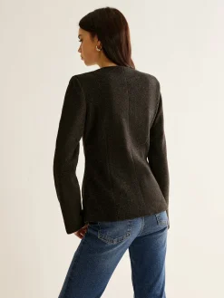 COMMENSE Pleated Button Slim Blazer Without Belt* Outerwear|Blazers