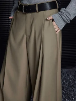 COMMENSE Pleated Draped Pants Without Belt* Pants|Bottoms