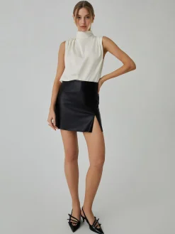 COMMENSE Pleated High Neck Sleeveless Blouse* Blouses & Shirts|Tops