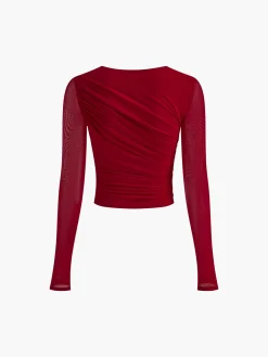 COMMENSE Pleated Jersey Blouse* Blouses & Shirts|Tops