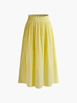 COMMENSE Pleated Lettuce Trim Skirt* Skirts|Bottoms