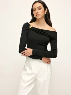 COMMENSE Pleated Off Shoulder Blouse* Blouses & Shirts|Tops