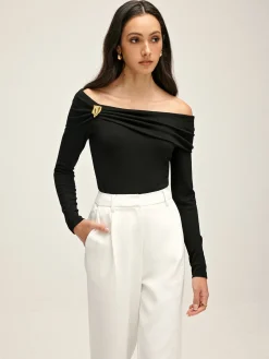 COMMENSE Pleated Off Shoulder Blouse* Blouses & Shirts|Tops