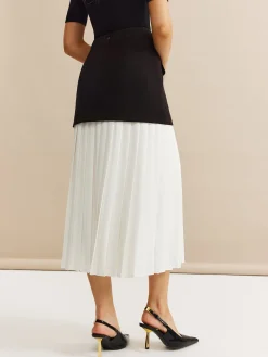 COMMENSE Pleated Panel Midi Skirt* Skirts|Bottoms