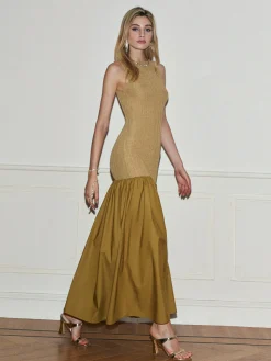 COMMENSE Pleated Panel Tank Long Dress* Cocktail & Party Dresses|Summer Dresses