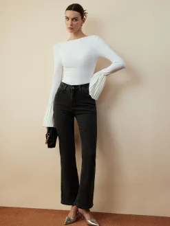 COMMENSE Pleated Ruffle Sleeve Blouse* Blouses & Shirts|Tops