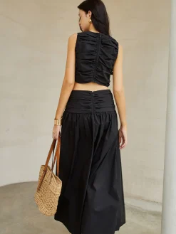 COMMENSE Pleated Skirt Set* Skirt Sets|Long Sleeve Sets