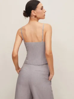 COMMENSE Pleated Sleeveless Plain Pants Set* Pants Sets|Matching Sets