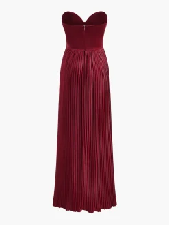 COMMENSE Pleated Slim Tube Long Dress* Dresses