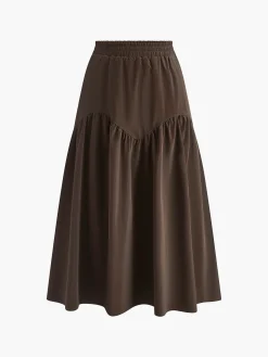 COMMENSE Pleated Umbrella Shape Skirt* Skirts|Bottoms