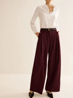 COMMENSE Pleated Wide Leg Pants Without Belt* Wide Leg|Pants