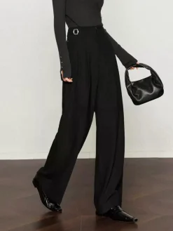 COMMENSE Pleated Wide-Leg Pants* Pants|Bottoms
