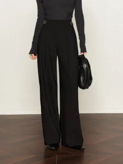 COMMENSE Pleated Wide-Leg Pants* Pants|Bottoms
