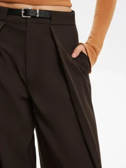 COMMENSE Pleated Wide-Leg Pants With Belt* Pants|Bottoms
