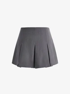 COMMENSE Pleated Zipper Mini Skirt* Skirts|Bottoms
