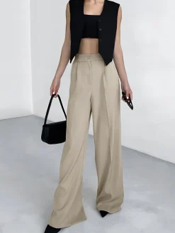COMMENSE Pockets Wide Leg Pants* Wide Leg|Pants