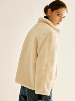 COMMENSE Pockets Zipper Warm Fleece Jacket* Outerwear|Jackets