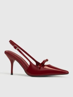 COMMENSE Pointed Toe Bow-Decor Slingback Pumps* Accessories