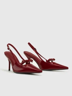 COMMENSE Pointed Toe Bow-Decor Slingback Pumps* Accessories