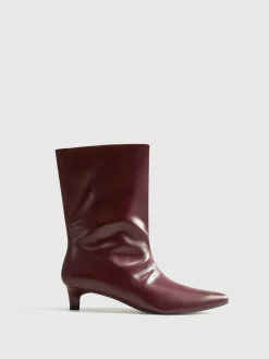 COMMENSE Pointed Toe Kitten Ankle Boots* Shoes|Accessories