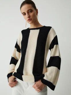 COMMENSE Pointelle Stripe Sweater* Sweater Tops|Sweaters & Cardigans