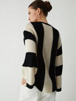 COMMENSE Pointelle Stripe Sweater* Sweater Tops|Sweaters & Cardigans