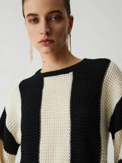 COMMENSE Pointelle Stripe Sweater* Sweater Tops|Sweaters & Cardigans