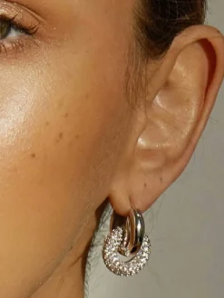 COMMENSE Polished Double Hoop Earrings* Earrings|Accessories