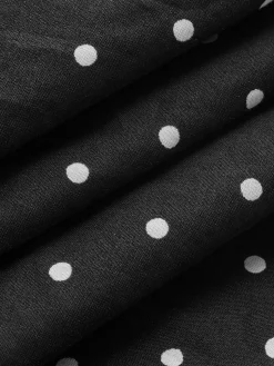 COMMENSE Polka Dot Knotted Back Cami Short Dress* Black Dresses|Vacation Dresses