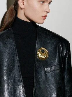 COMMENSE Potholes Hollow Hoop Brooch* Accessories