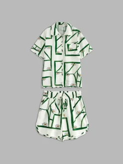 COMMENSE Print Drawstring Shorts Set* Shorts Sets|Shorts